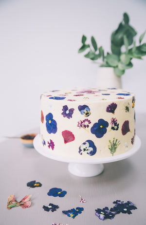 Pressed Wildflowers Cake